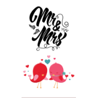 Geluksengeltje bruidspaar met kaartje